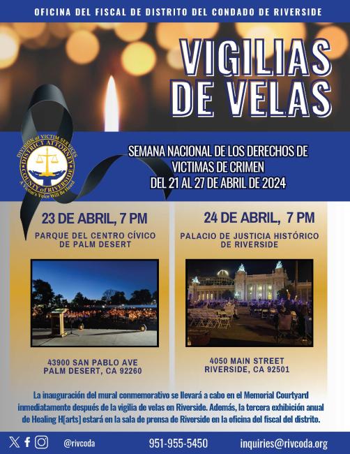 Palm Desert vigil flyer Spanish