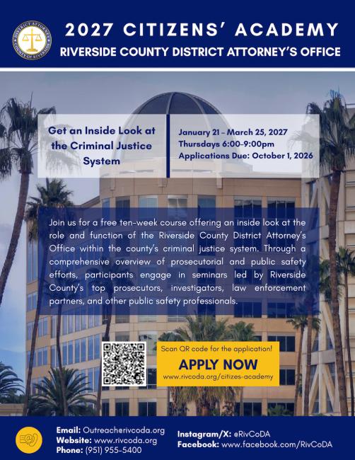 2027, citizens academy, flyer