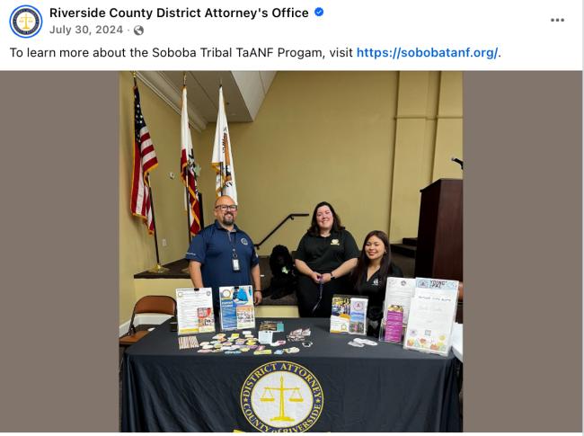 soboba tribal panel, crime prevention unit members